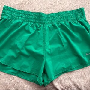 Nike Women's Vibrant Green Athletic Shorts